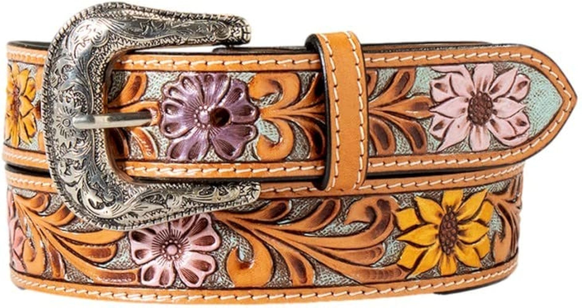 ARIAT Women's Diamond Inlay Center Pattern Belt | Amazon (US)