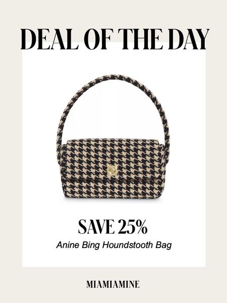Anine bing houndstooth bag on sale
Deal of the day 

#LTKitbag #LTKSeasonal #LTKsalealert