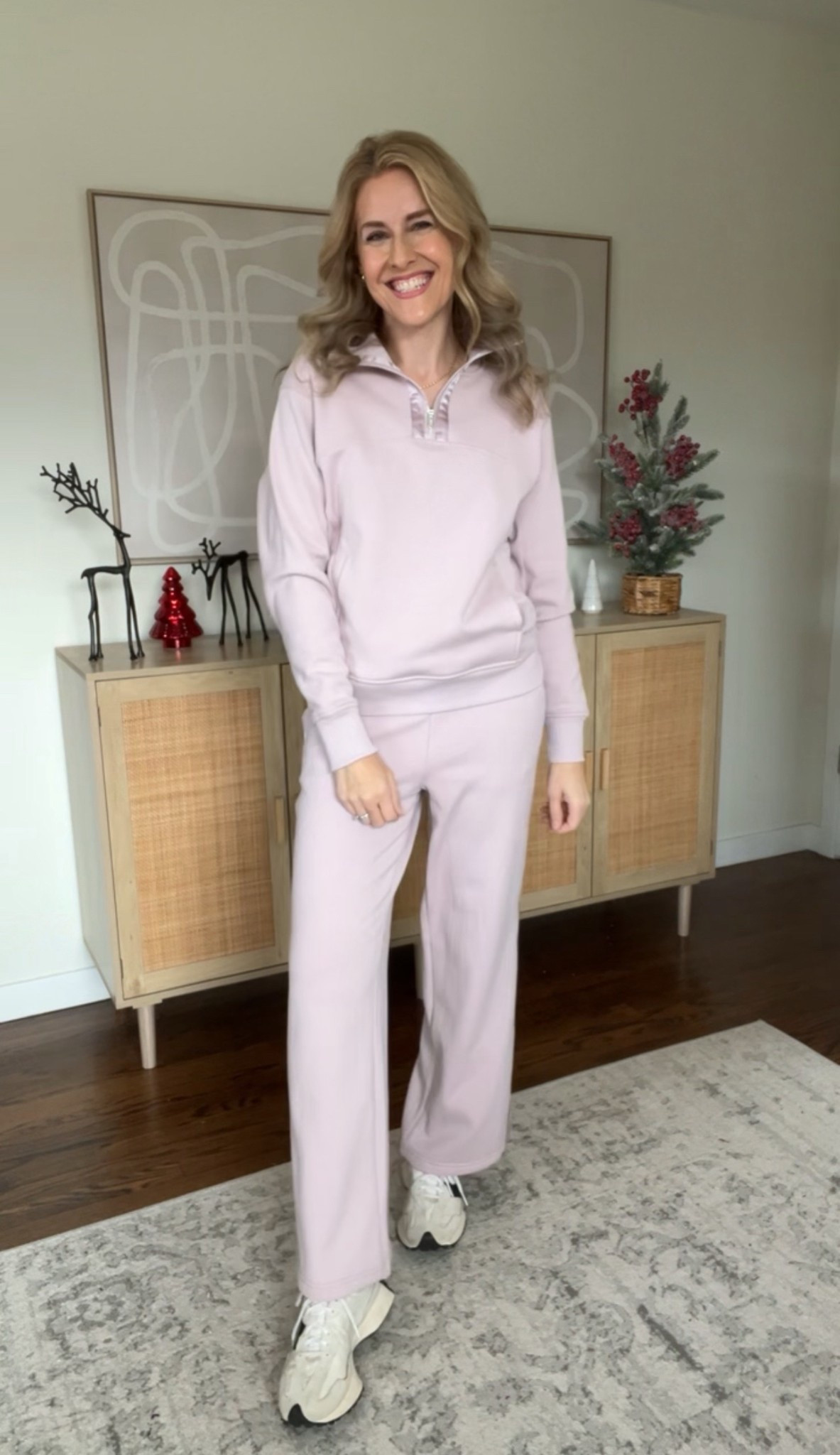 You have to try this set to understand just how good it is! Soft fleece lined athleisure at its finest. Fit is true to size and I’m wearing a small in both the top and the pants. I’m 5’8”. Comes in four colors. #walmart #walmartfashion 

#LTKOver40 #LTKFindsUnder50 #LTKFindsUnder100