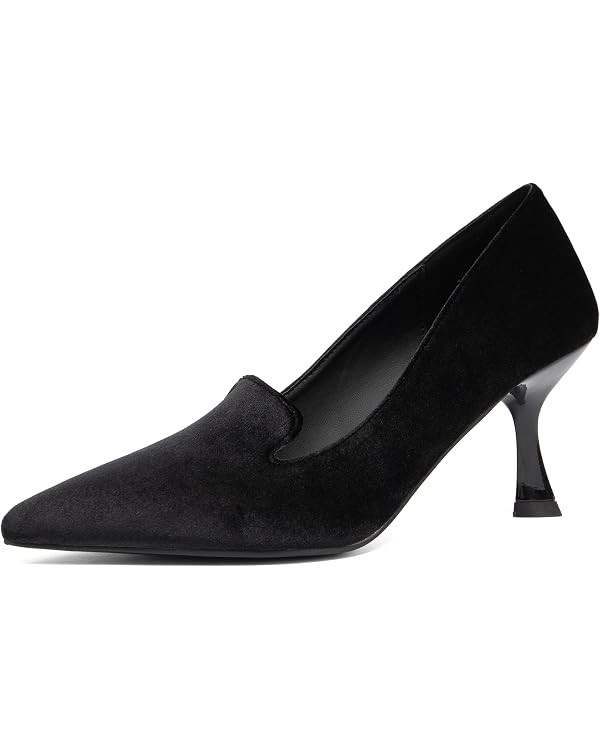 NEWBELLA Women's 2.5 Inch Stiletto Pumps - Pointed Toe Suede Heels for Office, Wedding & Party, S... | Amazon (US)
