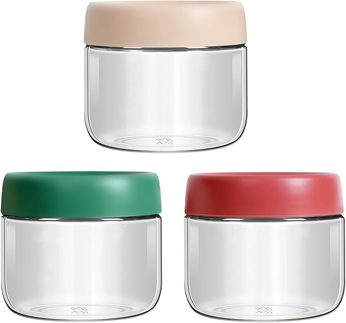 Small Glass Containers With Lids,Overnight Oats Jars,15.2oz Condiment Salad Dressing Sauce Meal P... | Amazon (US)