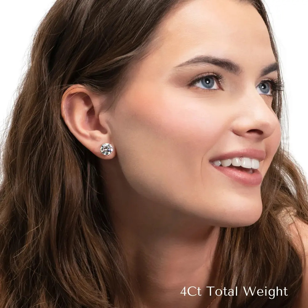 Bliss Diamond 2 - 6 Ct TW Round Diamond Studs in 14k Gold Lab Grown Earrings (Women) | Nordstrom | Nordstrom