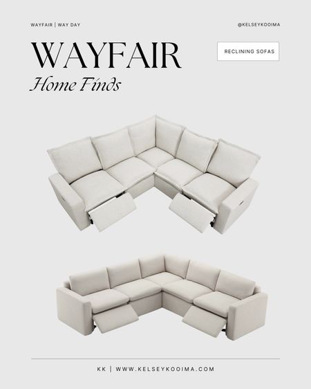 Wayfair reclining sofas! 

#LTKHome #LTKxWayDay #LTKSaleAlert