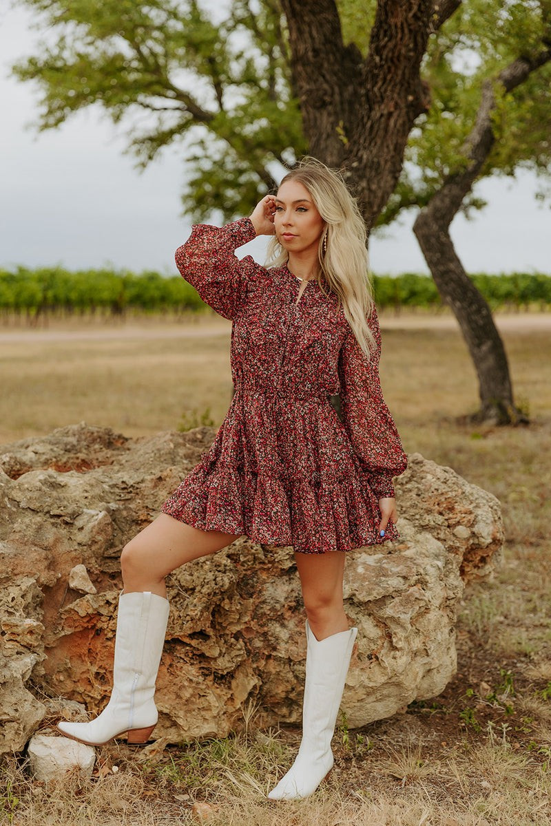 BuddyLove | Celia Long Sleeve Mini Dress | Amour | BuddyLove