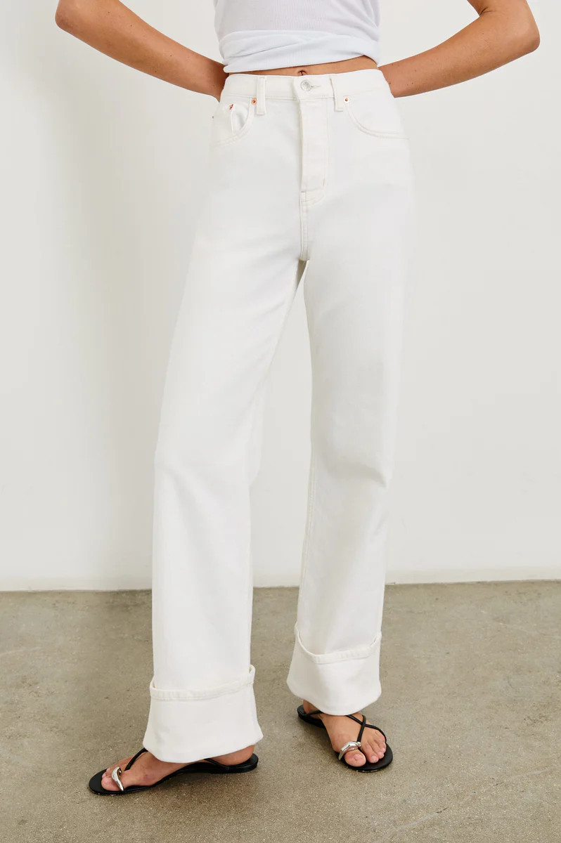 GETTY WIDE LEG - VINTAGE ECRU CUFFED | Rails