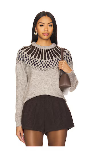 Sibyl Fair Isle Sweater in Heather Beige | Revolve Clothing (Global)
