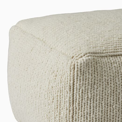 Wool Mini Twist Pouf | West Elm (US)