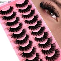 NEW 10 Pairs Cat Eye Lashes Fluffy Faux Mink Lashes 8D Wispy Lashes Pack Dramatic Long Thick Volume Eyelashes False Eyelas | AliExpress (US)