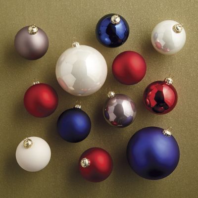 Bauble Glass Ornaments, Set of 12 | Frontgate | Frontgate