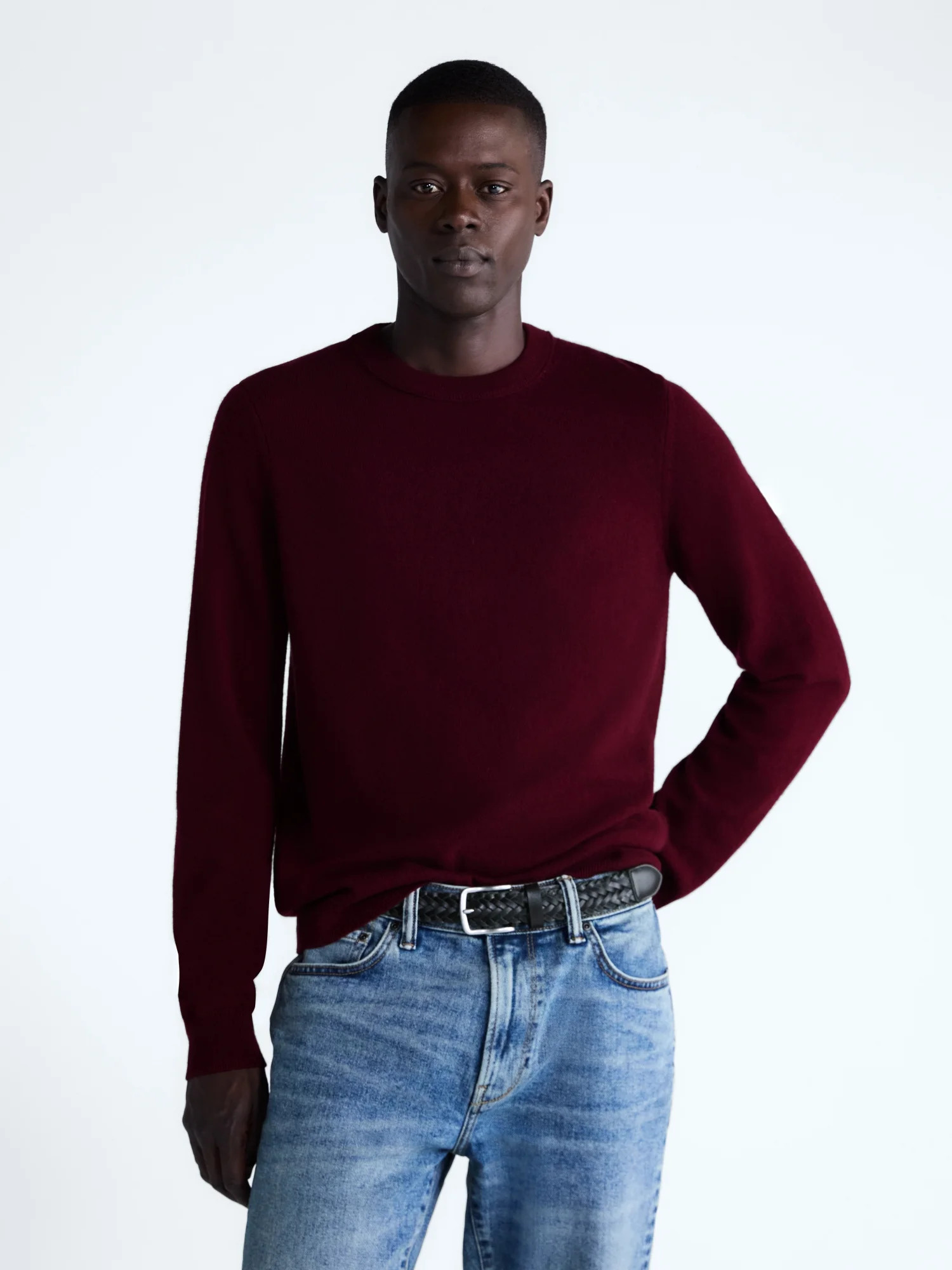 Free Assembly Men’s Cashmere Crewneck Sweater with Long Sleeves, Midweight, Sizes XS-2XL | Walmart (US)