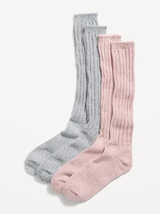 Slouchy Rib-Knit Boot Socks 2-Pack for Women | Old Navy (US)