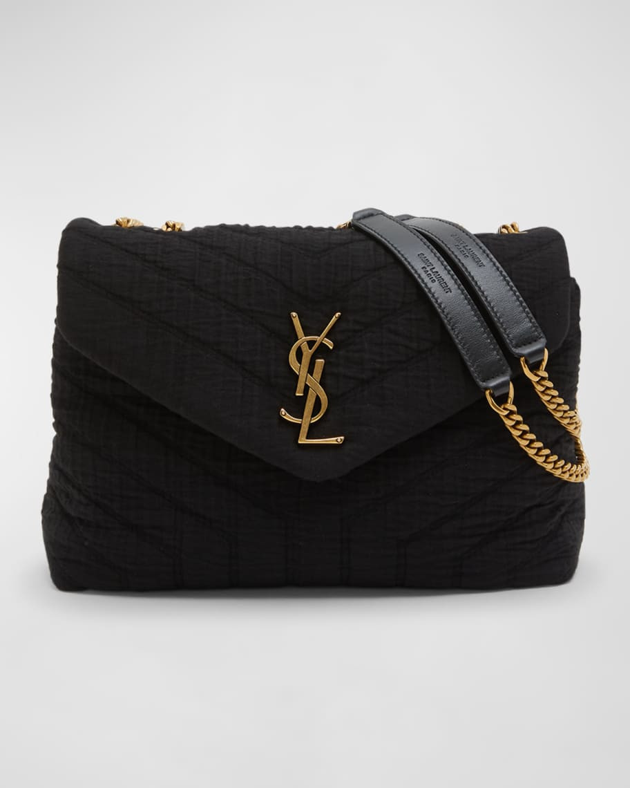 Loulou Small YSL Shoulder Bag in Quilted Fabric | Neiman Marcus