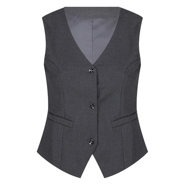 Alvivi Women's Classic Vest V Neck Button Down Slim Fit Economy Business Waistcoat for Work Offic... | Walmart (US)