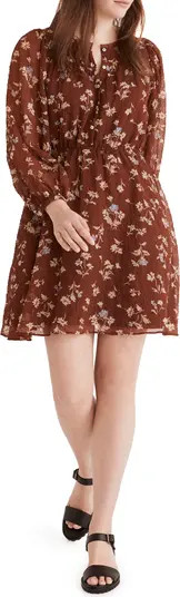 Madewell Norma Rae Floral Print Long Sleeve Dress | Nordstrom | Nordstrom