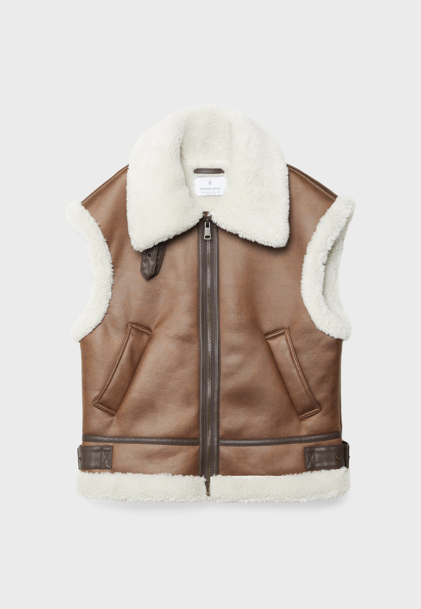 Dubbelzijdig gilet van imitatiesuède - Mode voor dames | Stradivarius Netherlands | Stradivarius (NL)