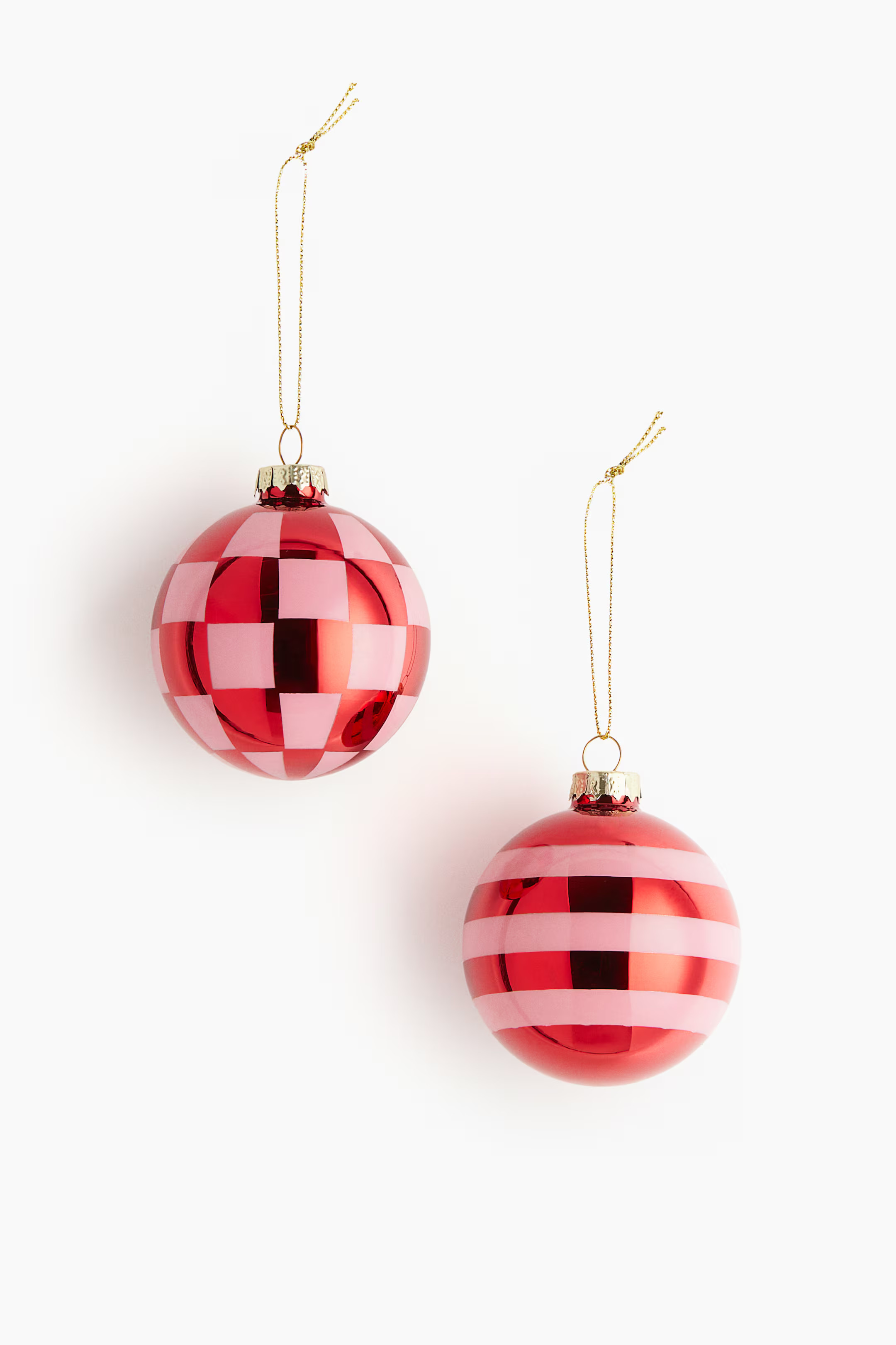 2-Pack Patterned Ornaments | H&M (US + CA)