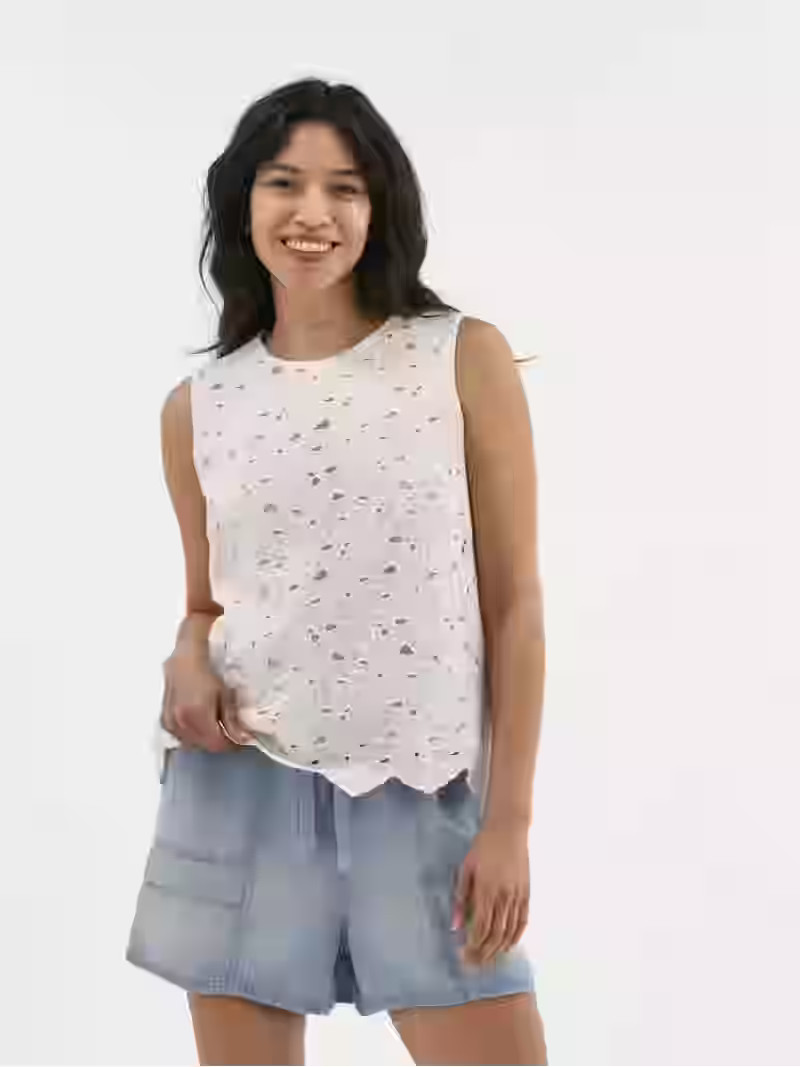 Time and Tru Women's Eyelet Embroidery Top, Sizes XS-XXXL | Walmart (US)