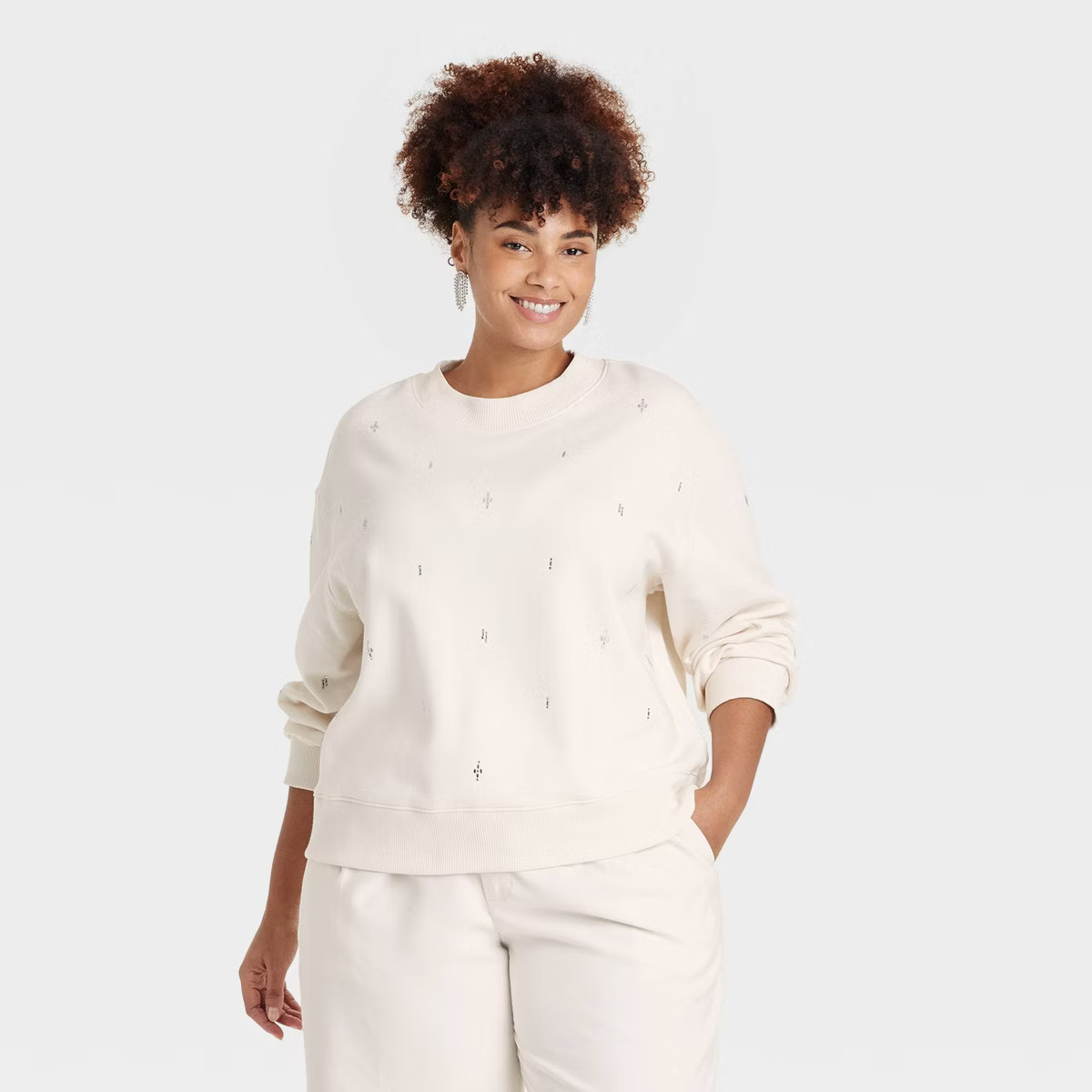 Women's Rhinestone Sweatshirt - A New Day™ | Target