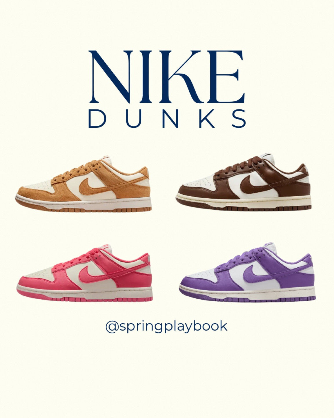 Nike Dunk for Springs!

I have the purple. And they match #hocviolet

#createdcolorful #createdcolorfulspring #hocspring #tcispring #pcaspring #lightspring #warmspring #truespring #brightspring #clearspring #paintboxspring #bluespring

#LTKBacktoSchool #LTKShoeCrush #LTKStyleTip