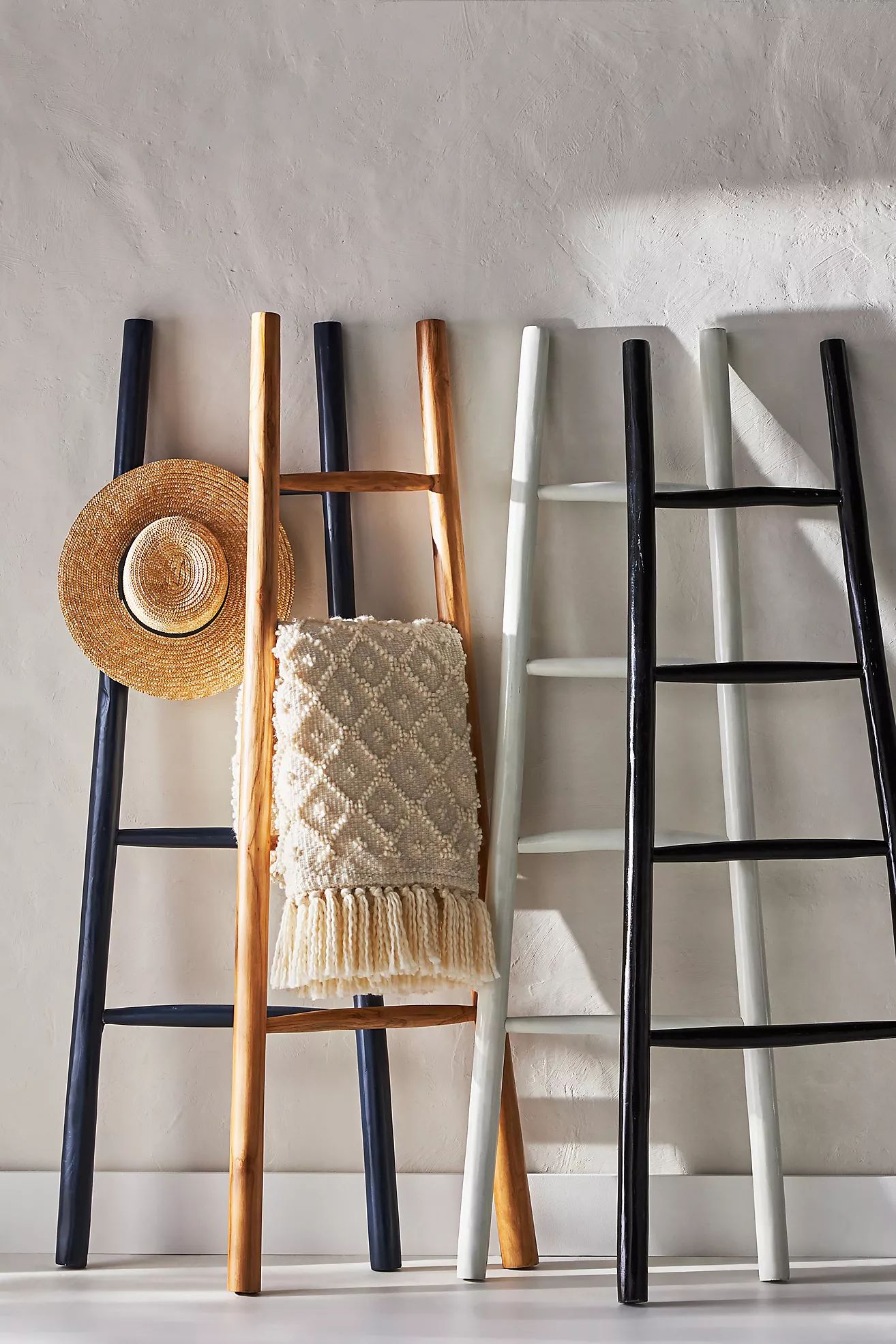 Travis Decorative Teak Blanket Ladder | Anthropologie (US)