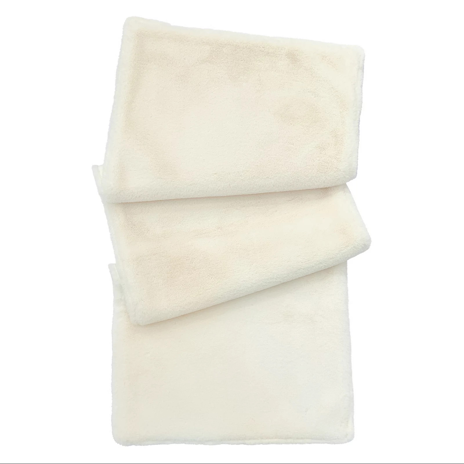 St. Nicholas Square Faux-Fur Table Runner - 36"", White | Kohl's
