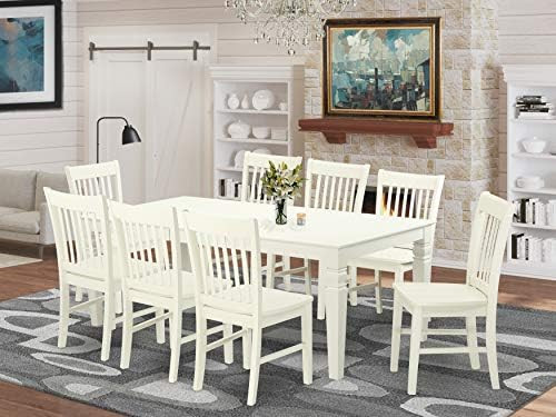 9-Piece Dining Room Set With 1 Logan Kitchen Table And 8 Solid Wood Kitchen Chairs Finished In A ... | Amazon (US)