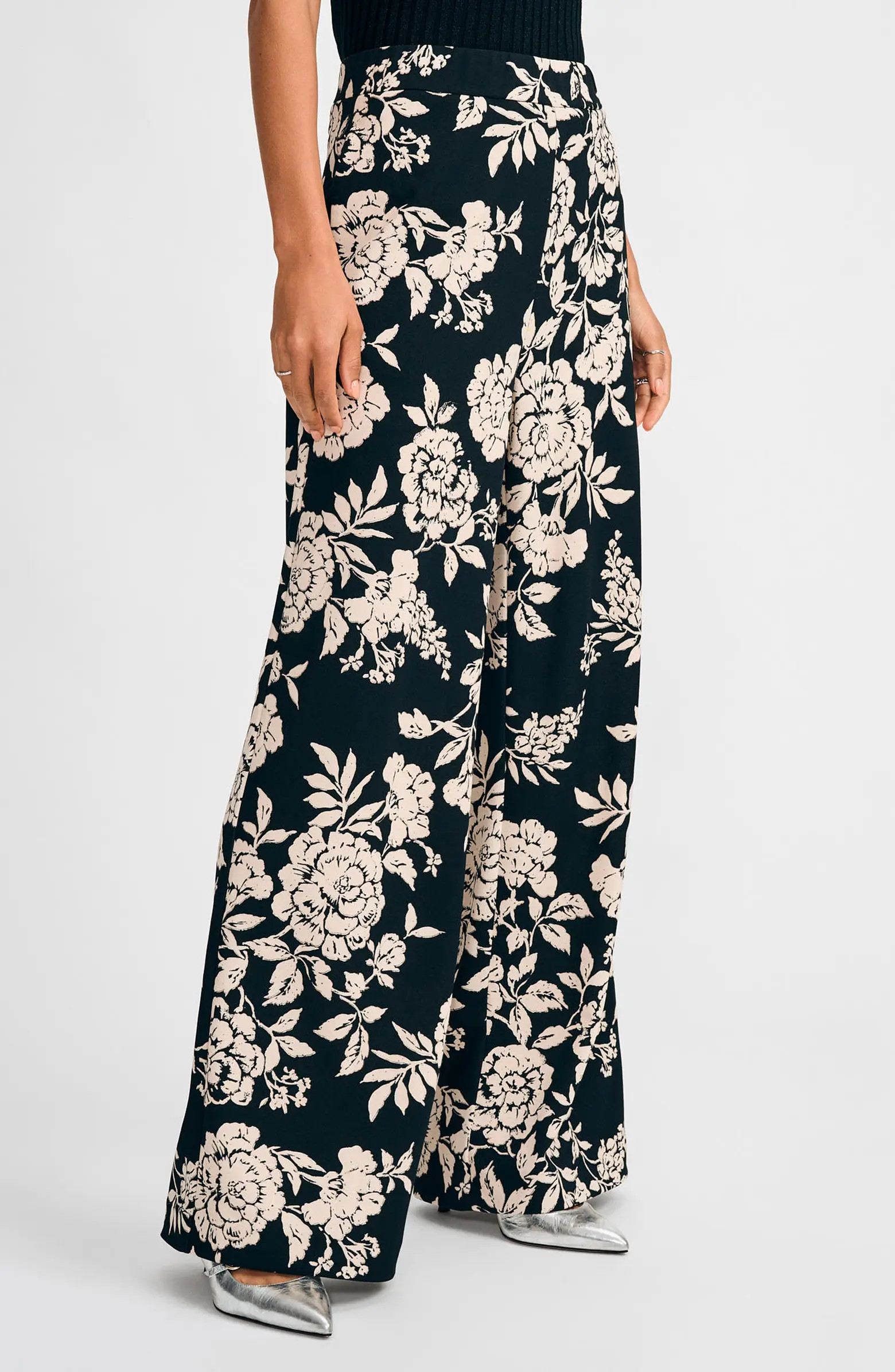 Isaac Mizrahi New York Floral Wide Leg Pants | Nordstrom | Nordstrom