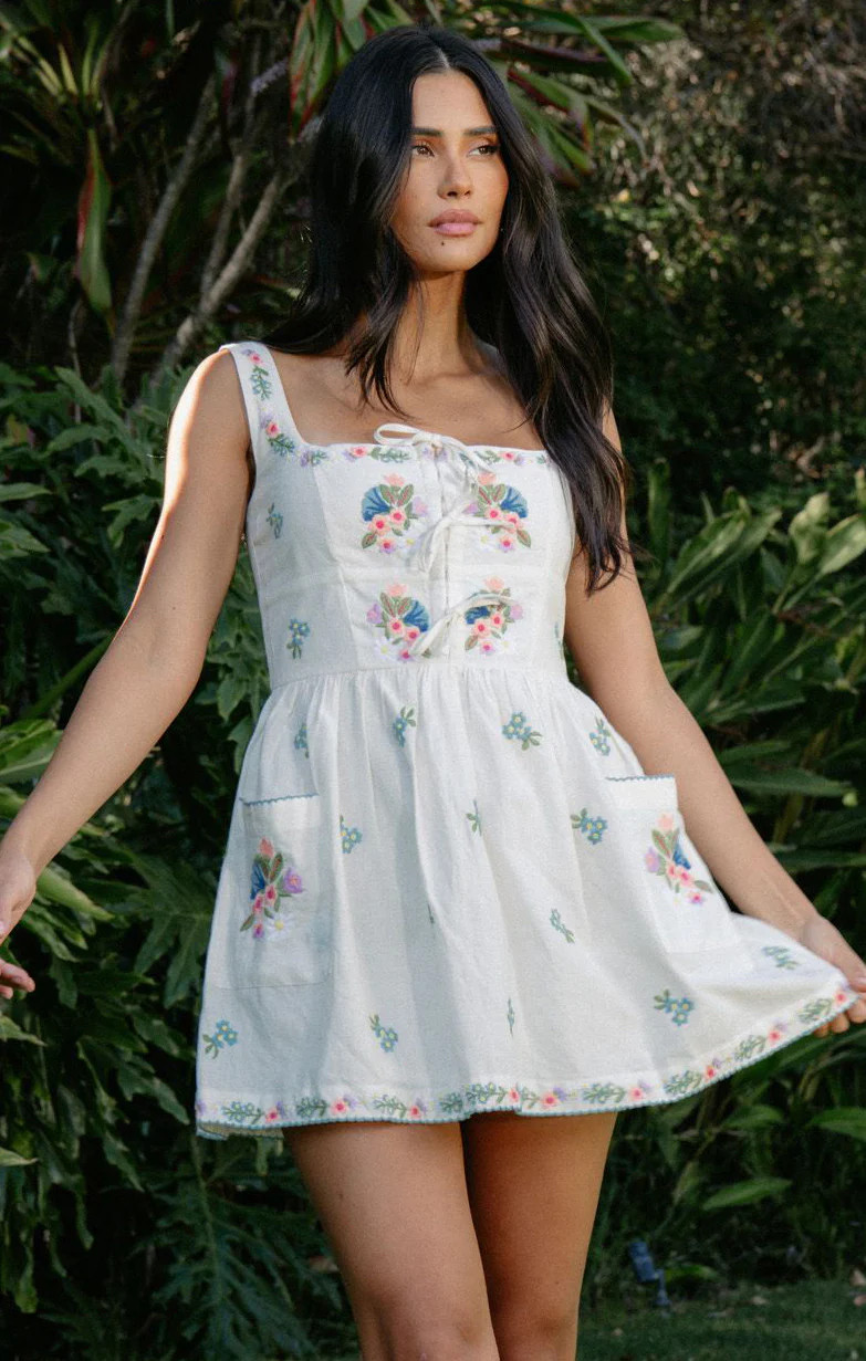 Demi Mini Dress ~ Wild Meadow Embroidery | Show Me Your Mumu