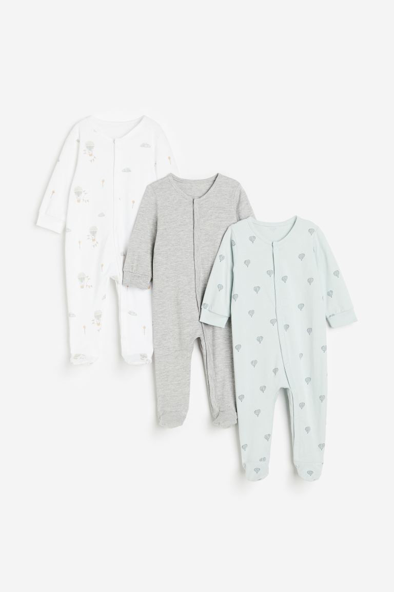 3-pack Cotton Pajama Jumpsuits | H&M (US + CA)