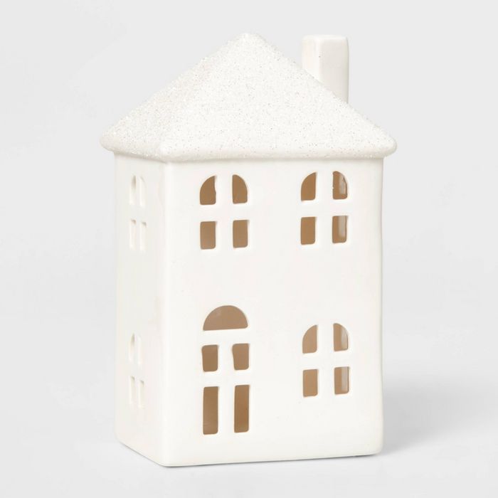 Tall Ceramic House Decorative Figurine White - Wondershop™ | Target