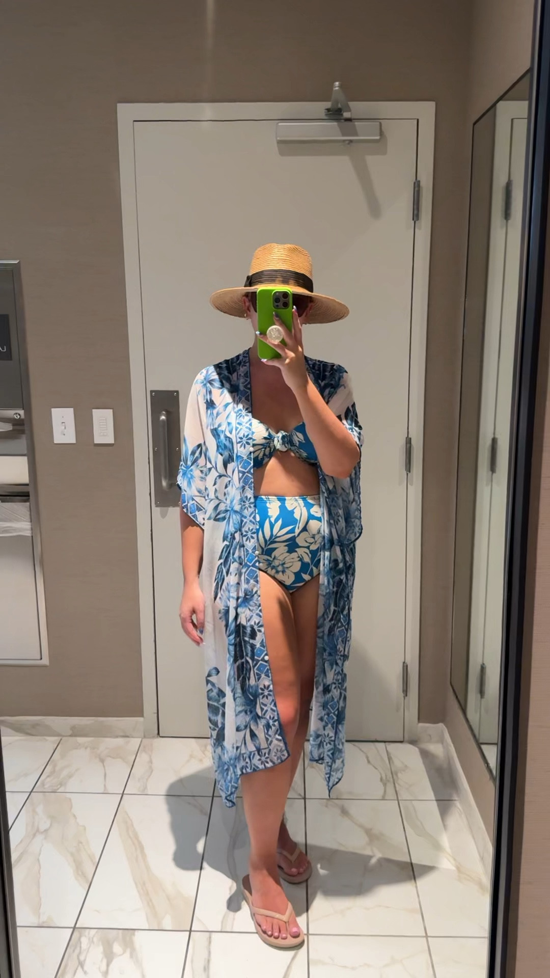 Target two piece swimsuit, high waisted, wearing a 36c on top & large bottom 

#LTKSwim #LTKMidsize #LTKFindsUnder50