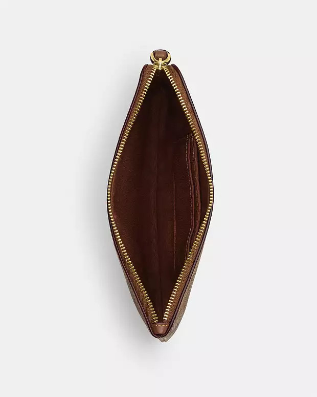 Large Corner Zip Wristlet In Signature Canvas With Floral Horse And Carriage | Coach Outlet US