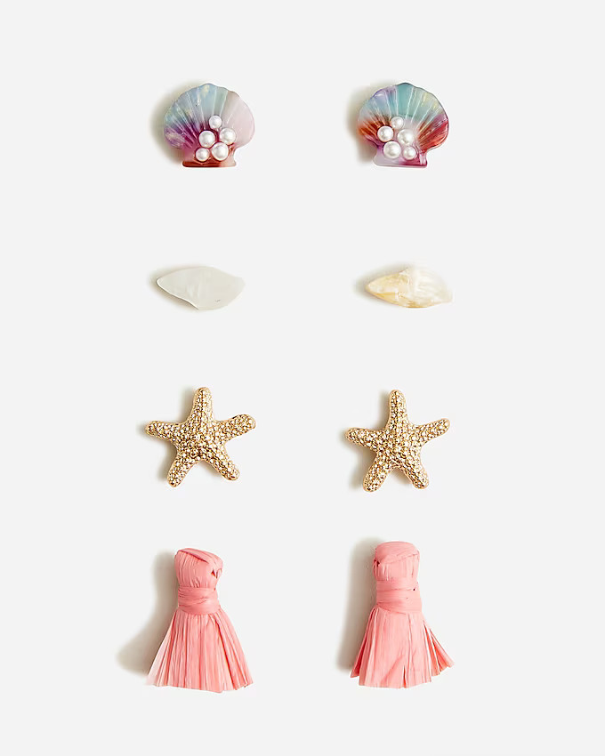 Girls' mermaid earrings pack | J. Crew US