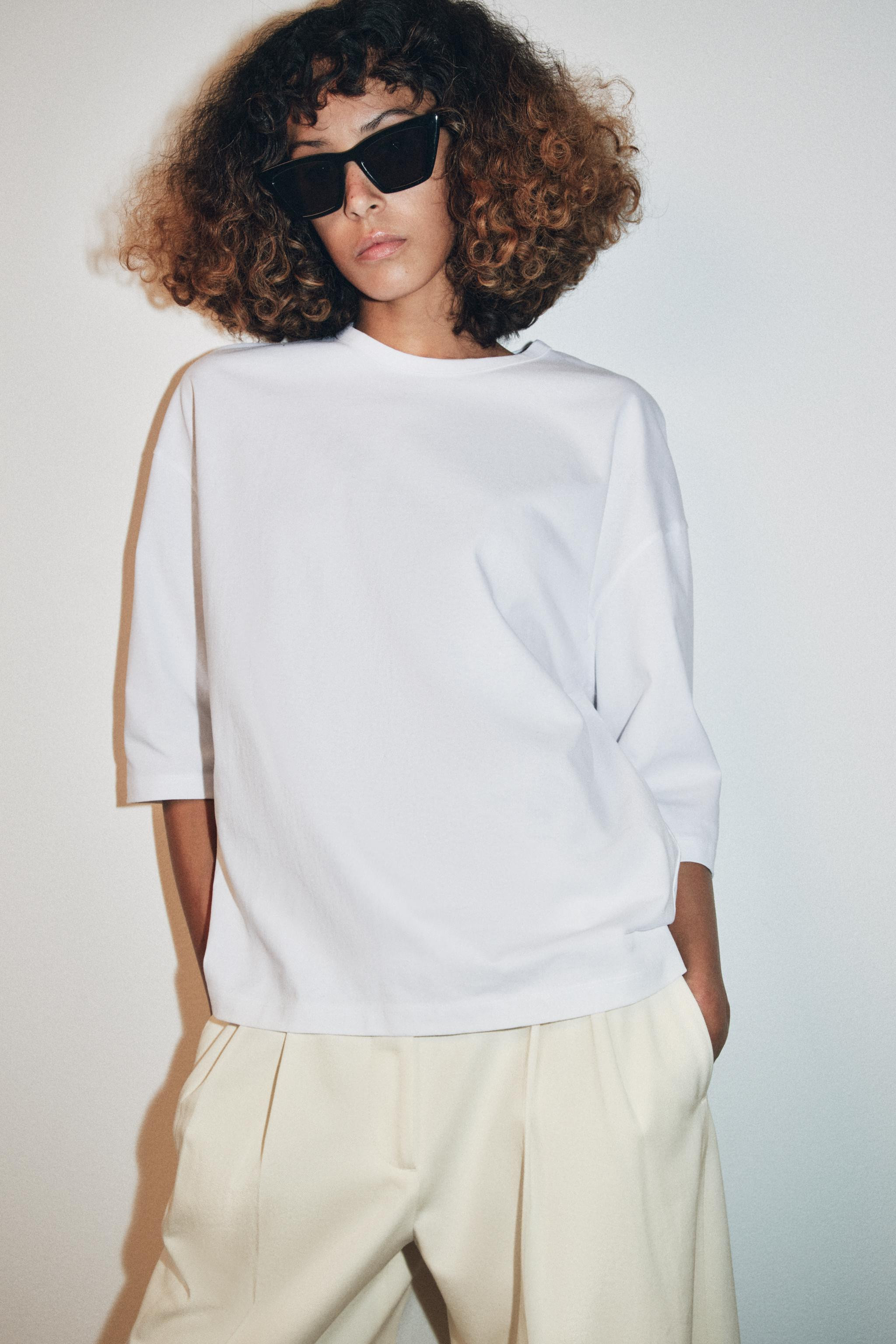 RUSTIC THREE-QUARTER SLEEVE T-SHIRT | Zara UK