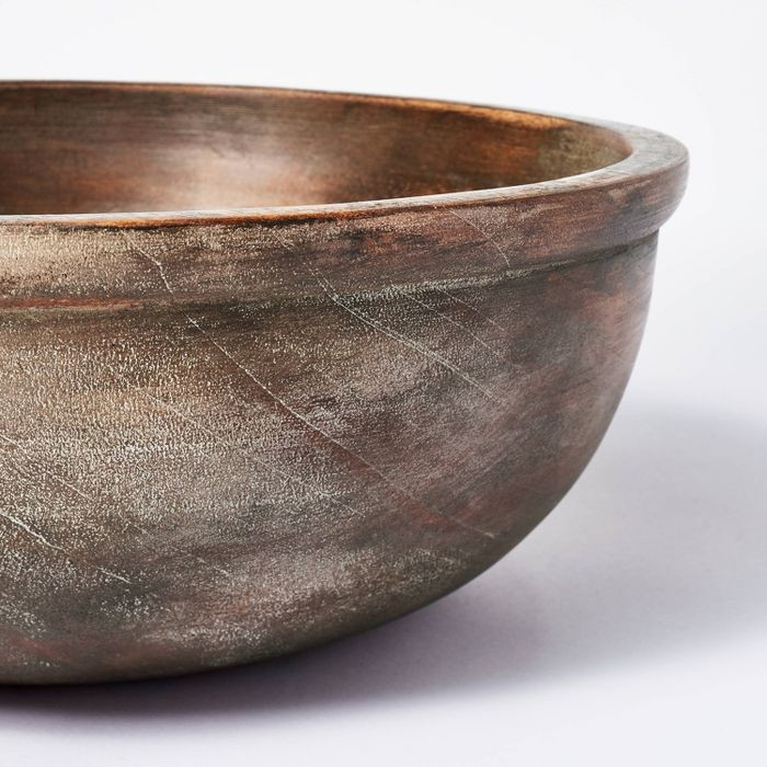 4.5" x 12" Round Wooden Bowl Brown - Threshold™ designed with Studio McGee | Target