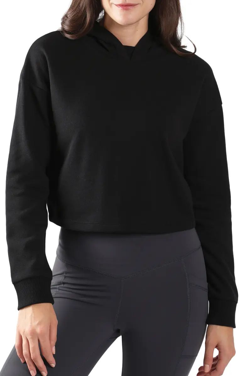 90 DEGREE BY REFLEX Cropped Knit Hoodie | Nordstromrack | Nordstrom Rack