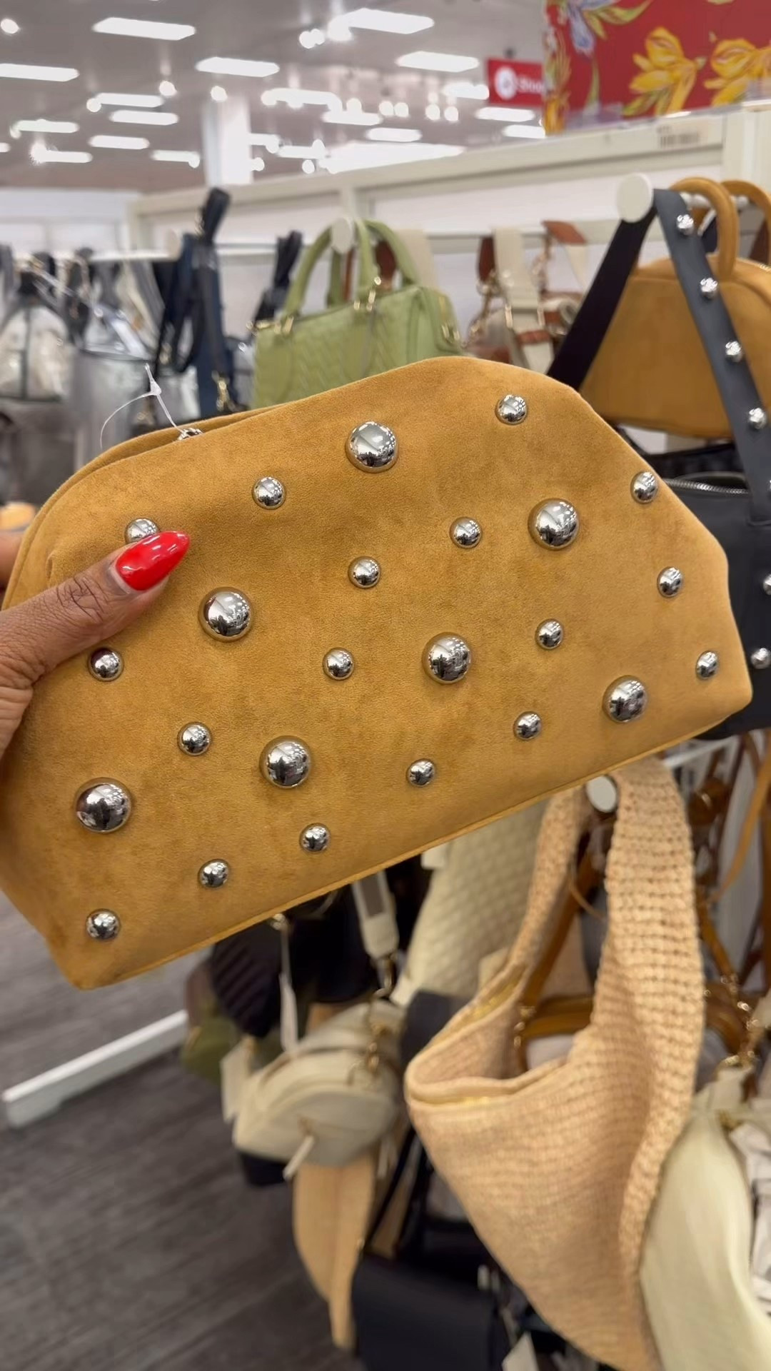 Found the cutest studded clutch and I’m officially in my edgy neutral era 🤎✨ The perfect statement piece to elevate a simple outfit without even trying. 

#LTKfinds #TargetStyle #BagOfTheDay #AffordableFashion #NeutralStyle #FallAccessories #OOTDdetails #MomStyle #BudgetFinds 

 #LTKootd #LTKActive #LTKU