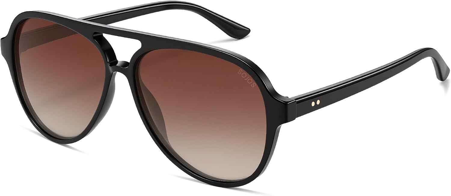 SOJOS Classic Polarized Aviator Sunglasses for Women Men, Retro Trendy Aviators Shades SJ2201 | Amazon (US)