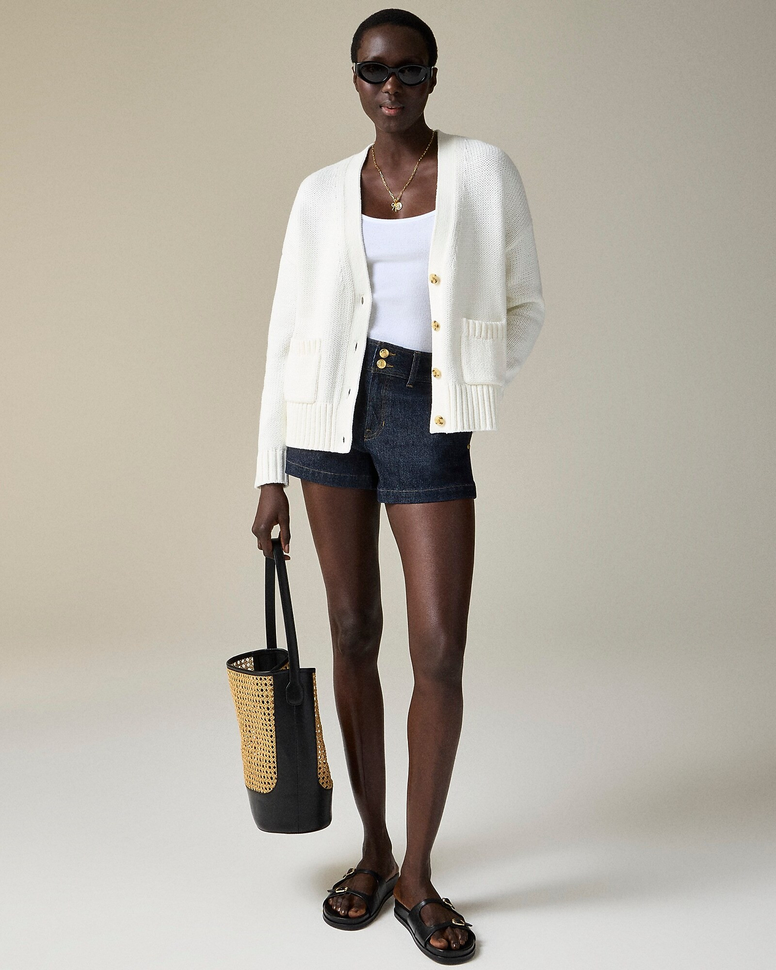 Heritage cotton relaxed cardigan | J. Crew US