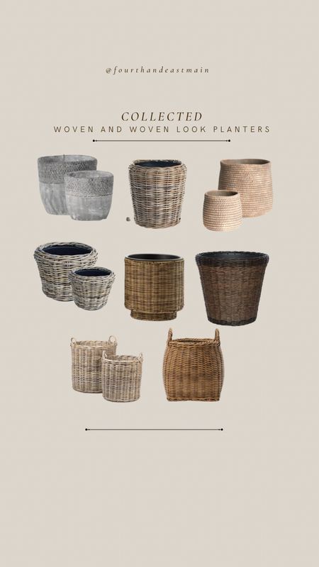 collected // woven and woven look planters 🤎 

planter roundup
outdoor planter 
mcgee dupe 

#LTKhome