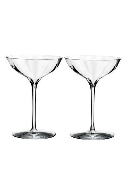 Waterford Set of 2 Coupe Glasses in Elegance Optic at Nordstrom | Nordstrom