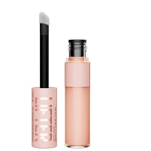 Maybelline Lifter Serum Concealer, Radiant Concealer with Full Coverage, Includes 2% Peptides + Caffeine to Hydrates & Brightens Under Eyes, 25, 1 Count | Amazon (US)