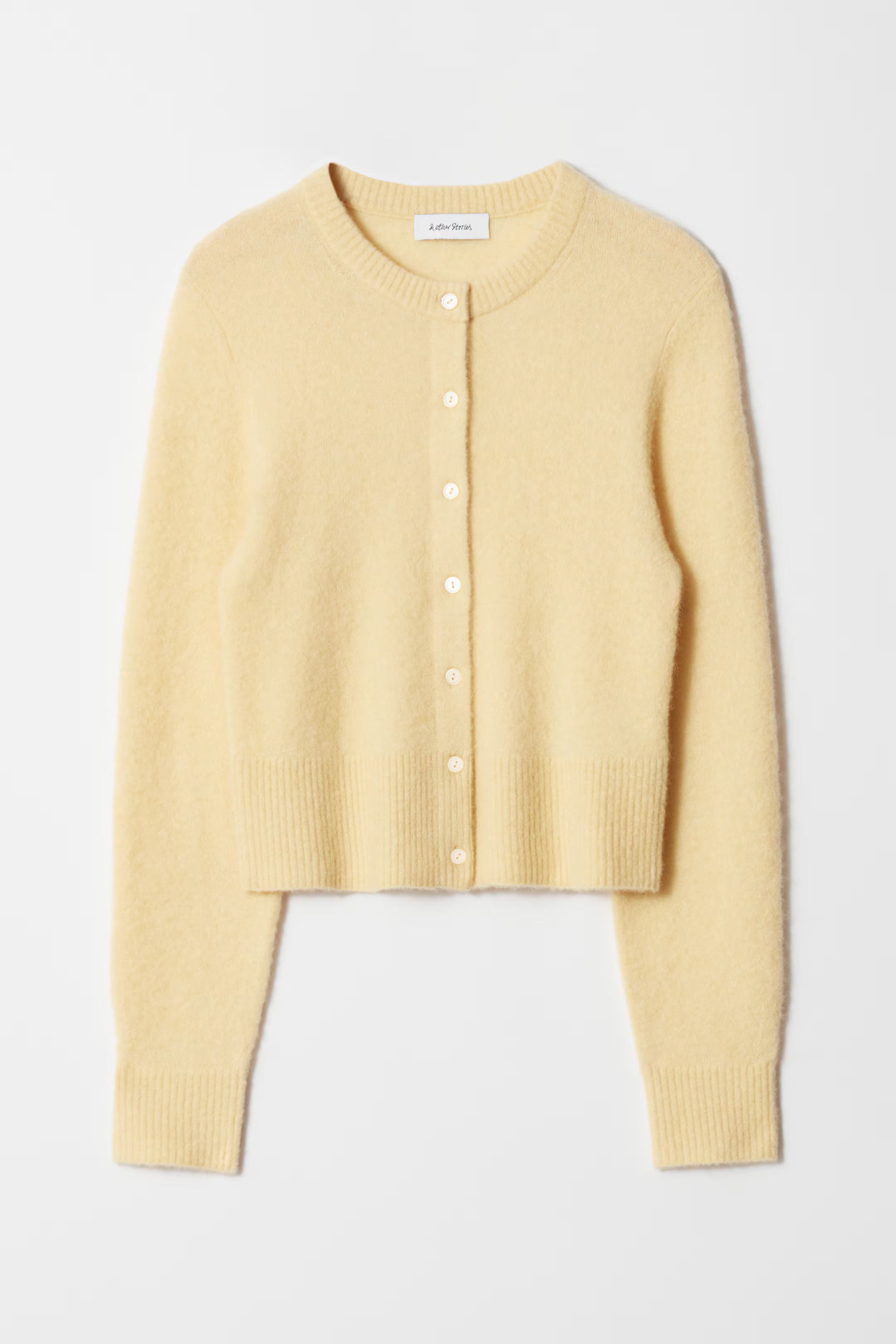 Alpaca-Blend Knit Cardigan - Light Yellow - Ladies | H&M GB | H&M (UK, MY, IN, SG, PH, TW, HK)