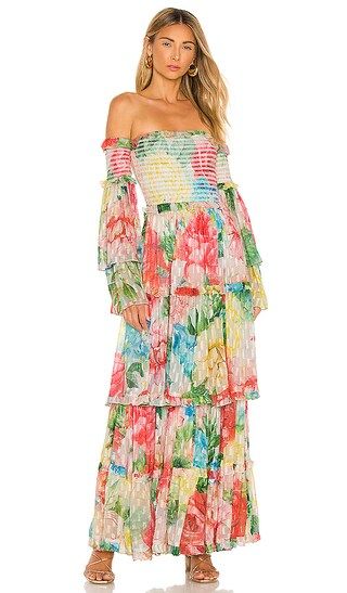 Hallie Maxi Dress in Botanical Garden | Revolve Clothing (Global)