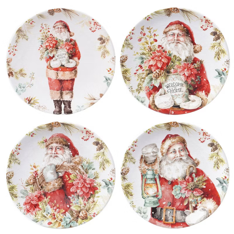 9" 4pk Earthenware Christmas Story Dessert Plates - Certified International | Target
