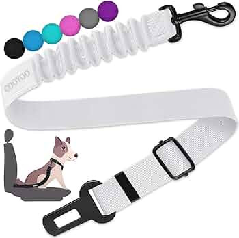 COOYOO Dog Seat Belt,3 Piece Set Retractable Dog Car Harness Adjustable Dog Seat Belt for Vehicle... | Amazon (US)