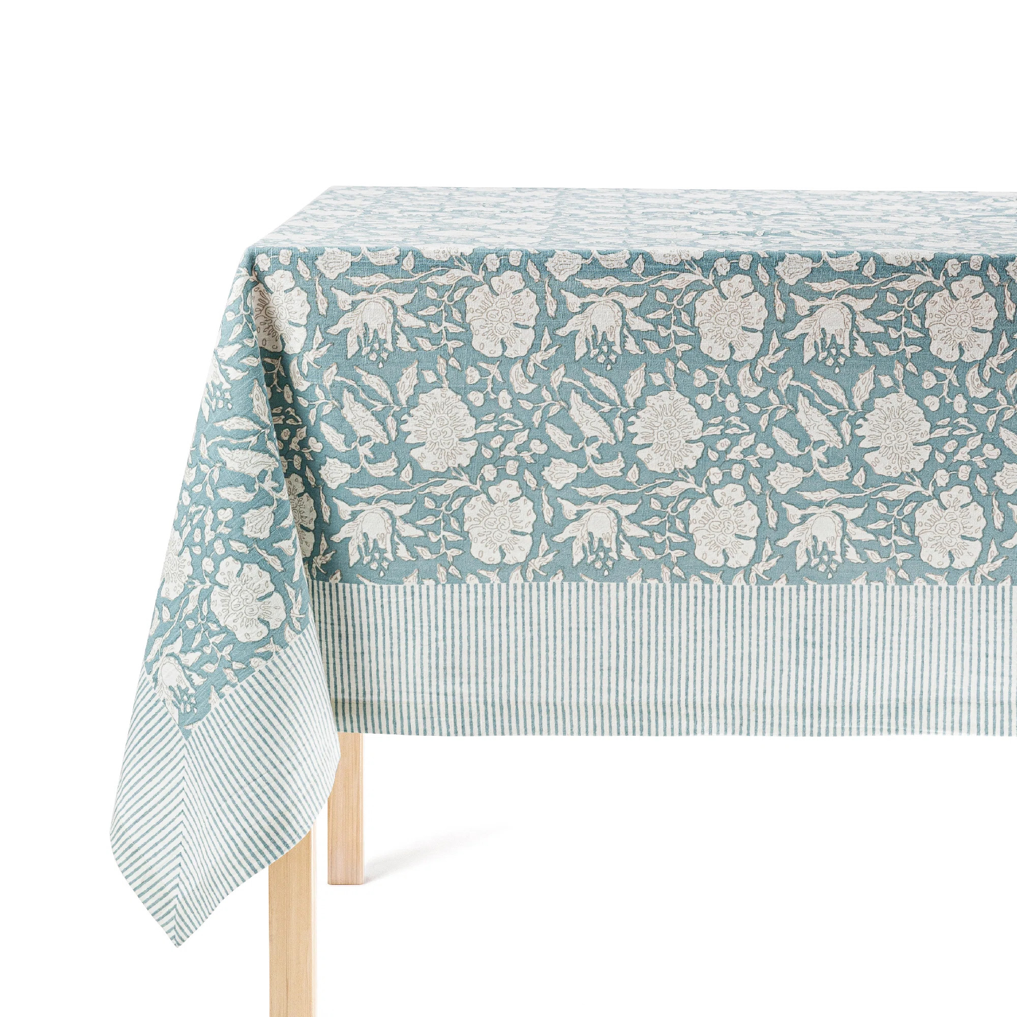over&back Hand-Blocked Tablecloth | Birch Lane