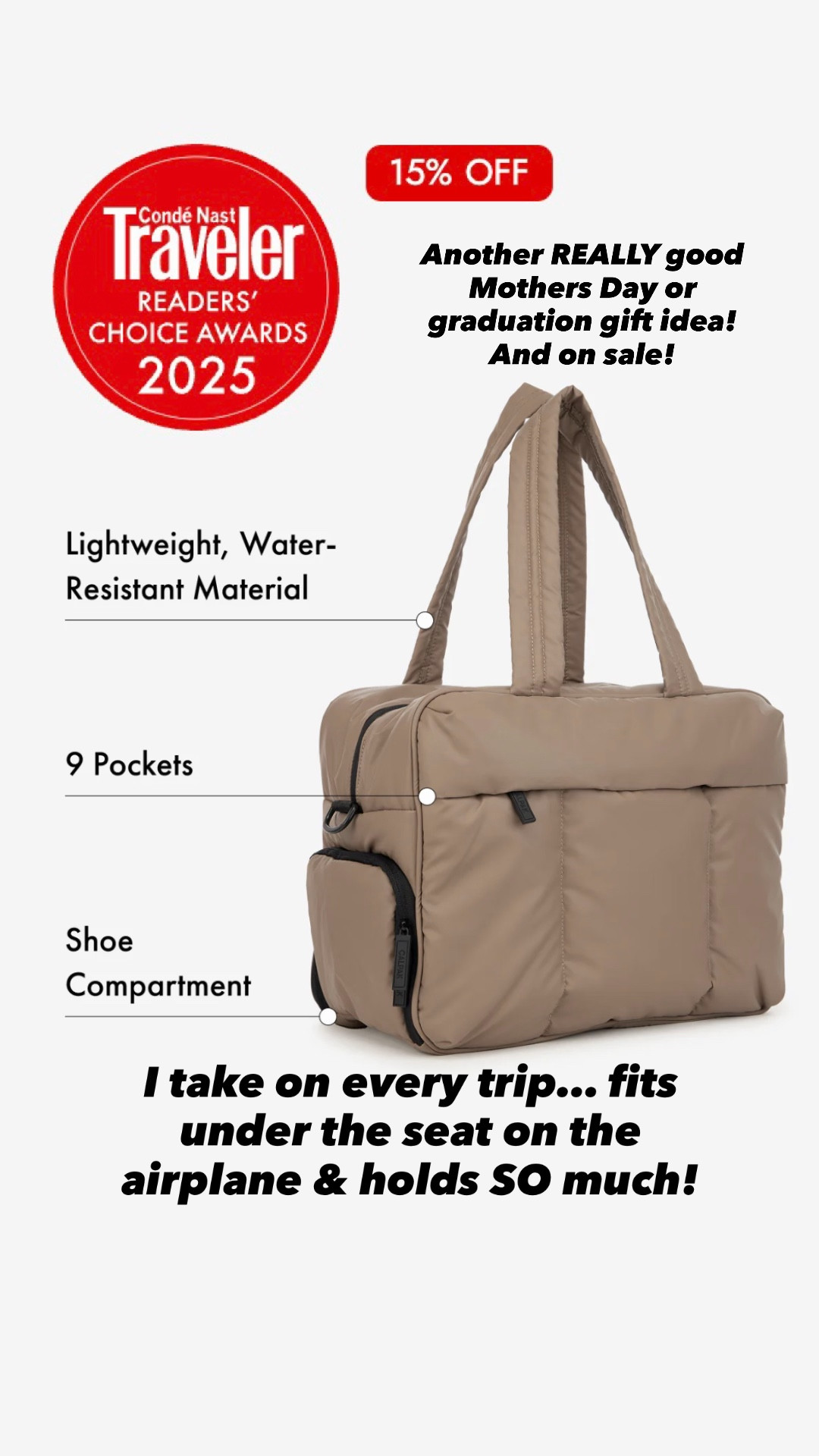 This is my favorite carry-on. I take it with me on every trip, and it fits under the seat on the airplane!
And it holds SO MUCH

￼ currently 15% off for their Mother’s Day 

this would make a fantastic Mother’s Day gift or a graduation gift ￼￼

#LTKTravel #LTKMothersDay #LTKU