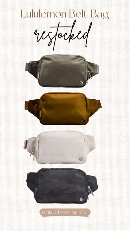 Lululemon Belt Bag 2L Size Restocked Caramel Sage Grey Opal Ehite Camo Black - Great Gift Idea!

#LTKunder100 #LTKGiftGuide #LTKstyletip
