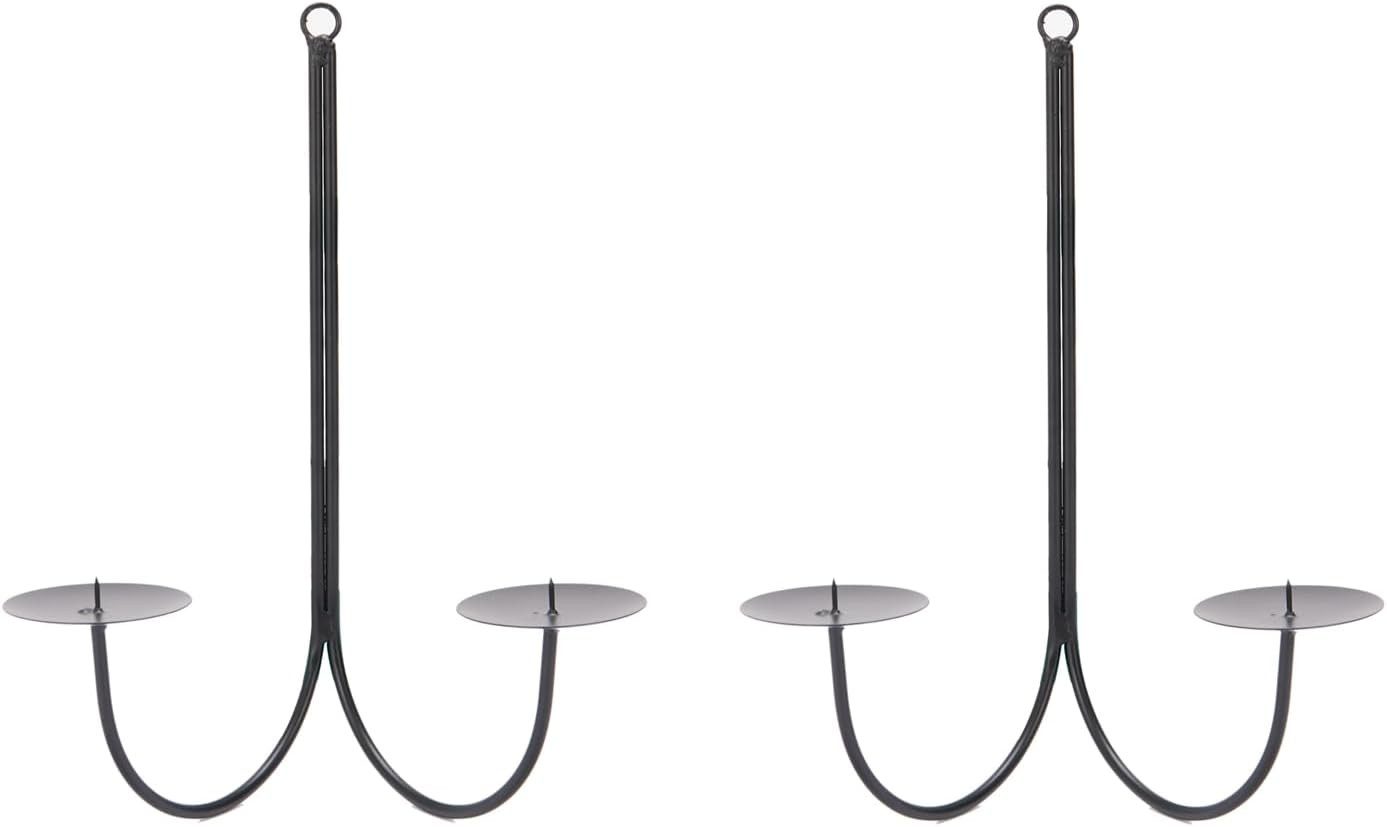 Metal Wall Candle Sconces Holder - Modern Candle Sconces Wall Decor Set of 2, Hanging Wall Candle... | Amazon (US)